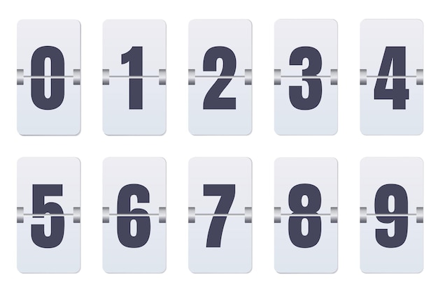 Zestaw Liczb Z Liczbami Na Nich, W Tym Jeden Z Numerem 1, A Drugi Z Numerem 1.