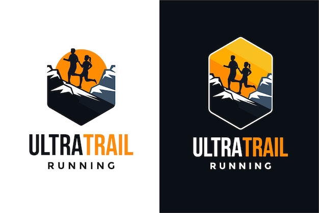 Zestaw Logo Do Biegania Ultra Trail