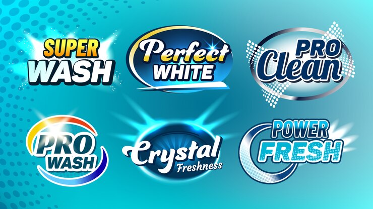Wektor zestaw logo firmy creative cleaner do czyszczenia