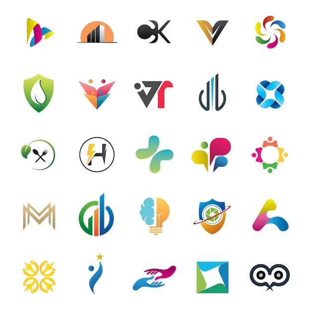 Zestaw logo firmy