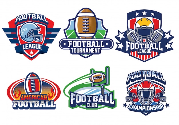 zestaw logo futbol amerykański
