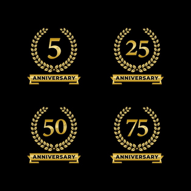 Plik wektorowy zestaw logo obchodów rocznicy