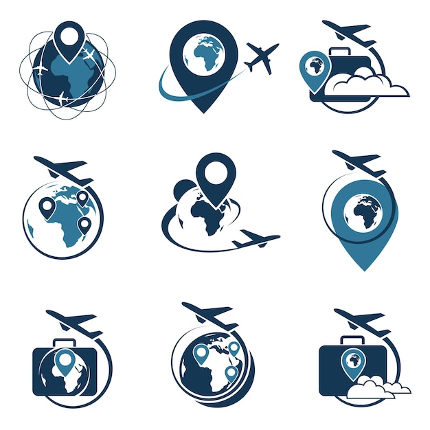 Zestaw Logo Podróży