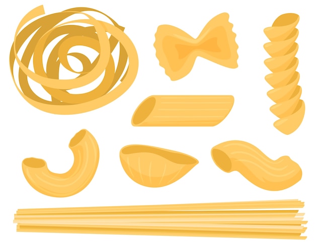 Zestaw Makaronów Suchych, Farfale, Fusilli, Conchiglio, Rigatoni, Spaghetti.