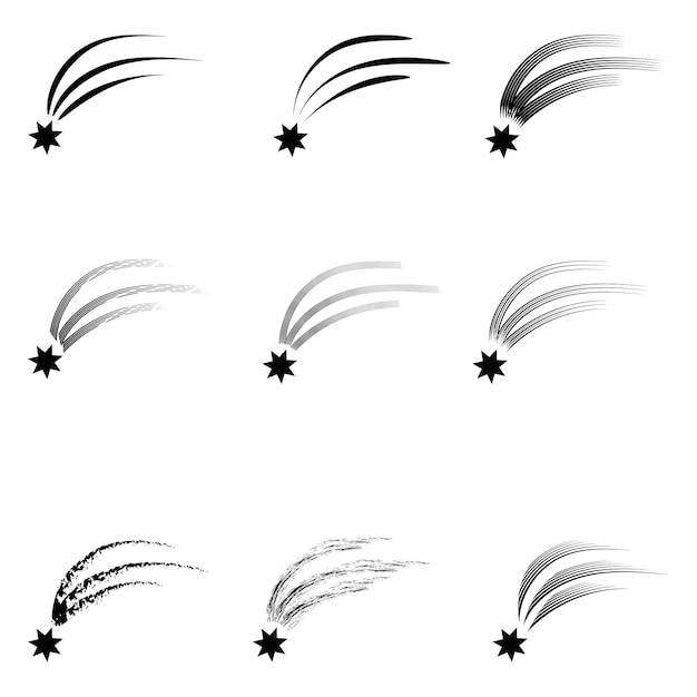 Plik wektorowy zestaw meteorytów