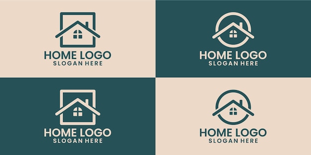 Zestaw Minimalistycznych Inspiracji Do Projektowania Logo Domu