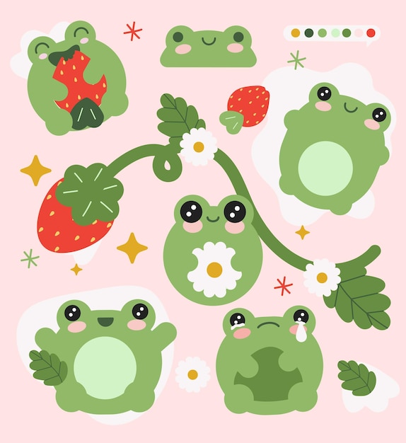 Zestaw Naklejek Cute Froggy