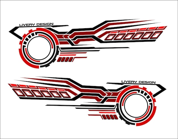 Plik wektorowy zestaw naklejek winylowych naklejki na samochód ciężarowy mini autobus modyfikuj zestaw graficzny pojazdu wyścigowego motocyklowego race;