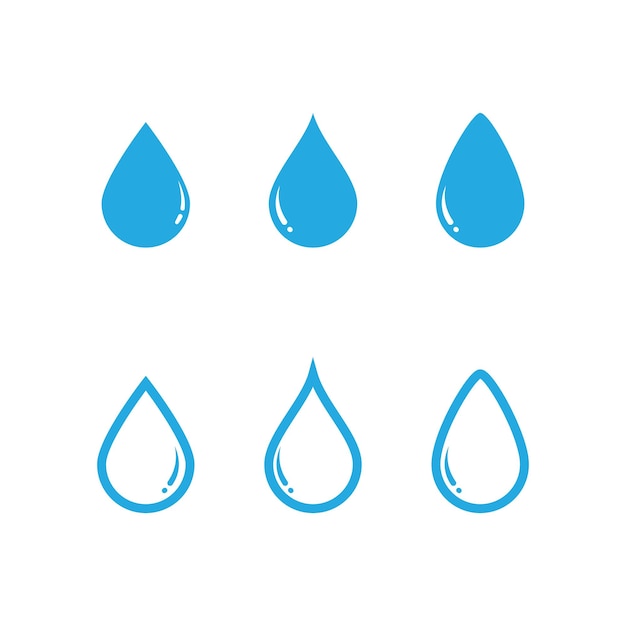 Plik wektorowy zestaw obrazów logo kropli wody