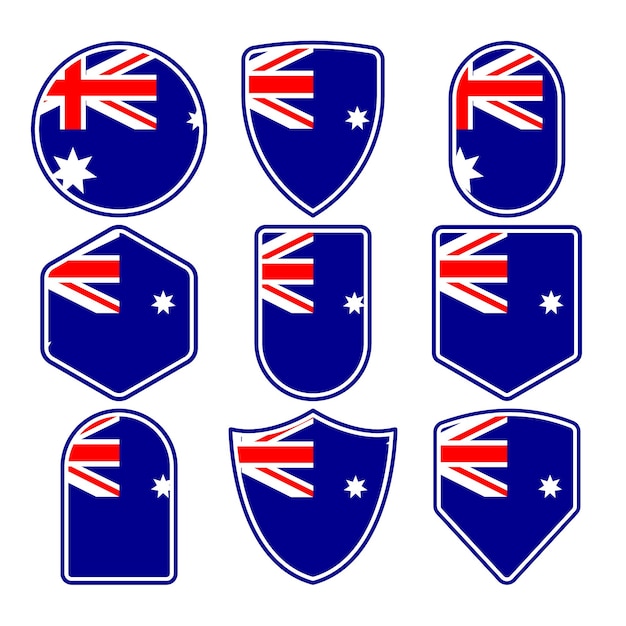 Zestaw Odznak Flagi Australii