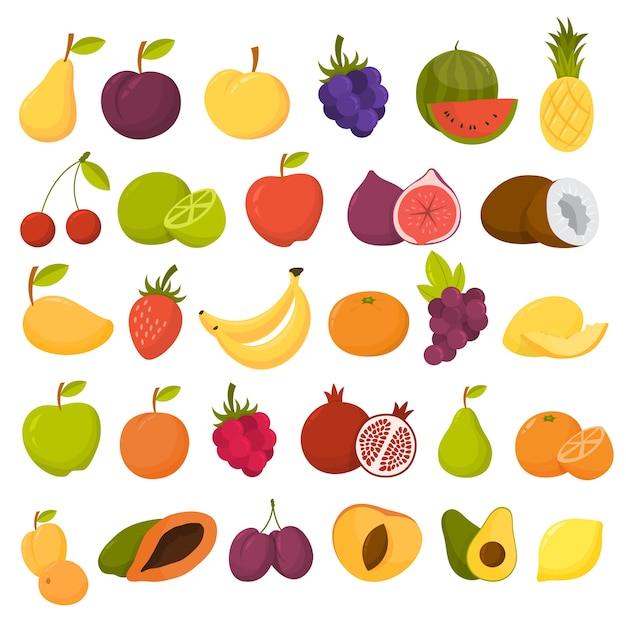 Zestaw Owoców. żywność Ekologiczna Pełna Witamin