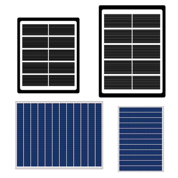 Zestaw paneli słonecznych i zestaw paneli słonecznych.