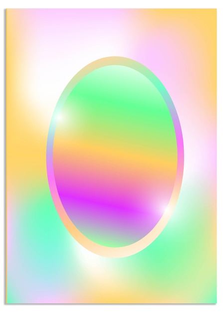Zestaw plakatów uroczy gradient holo background design