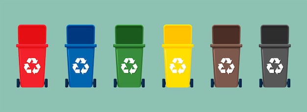 Zestaw pojemników do recyklingu do sortowania odpadów