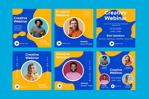 Zestaw Postów Na Instagramie Webinarowym