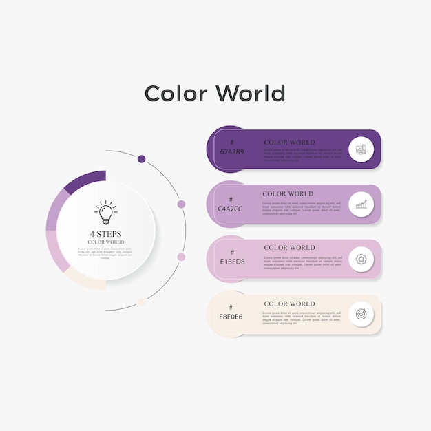 zestaw próbek palety kolorów wektorowych Połączenie różnych kolorów w RGB HEX dla projektu ui ux