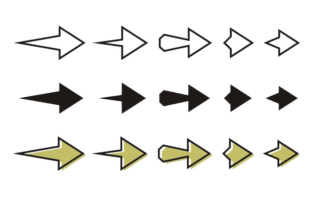 Zestaw Projektów Kolekcji Wektorów Strzałek
