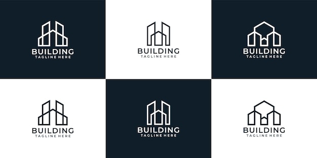 Zestaw projektowania logo architektury