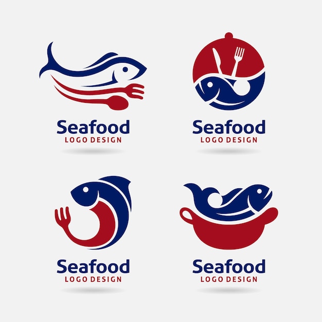 Zestaw Projektowania Logo Owoców Morza