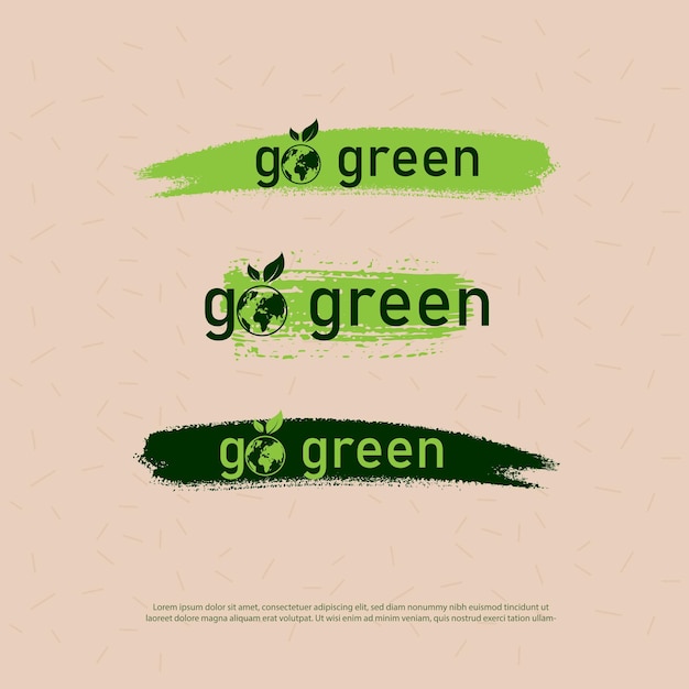 Zestaw Projektu Zielonego Logo, Aby Uratować świat I Koncepcja Eko Miasta, Projekt Wektora Etykiety Ekologicznej