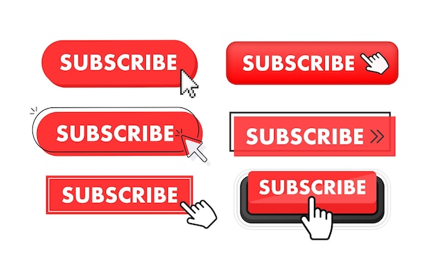 Zestaw przycisku Subskrybuj Wskaźnik ręczny, klikając przycisk Subskrybuj sieci web
