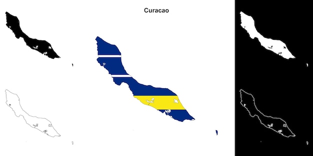 Zestaw pustych map Curacao