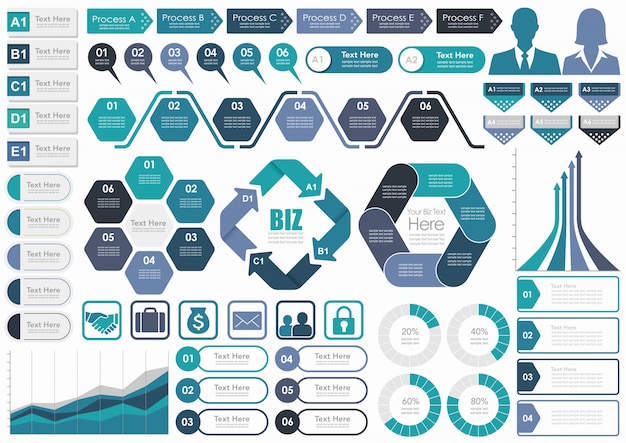 Zestaw Różnych Infografika Związanych Z Biznesem