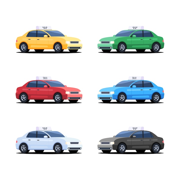 Zestaw samochodów taxi