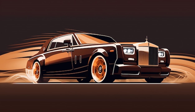 Zestaw Samochodowy Rolls-royce Wektorowy Projekt Ilustracji