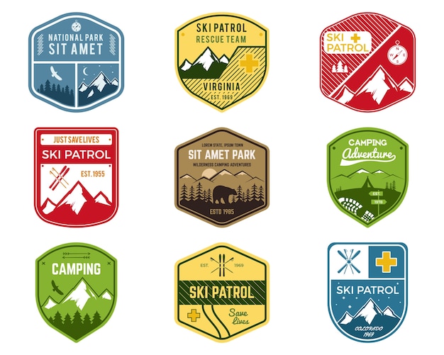 Zestaw Ski Club, Patrol Labels.