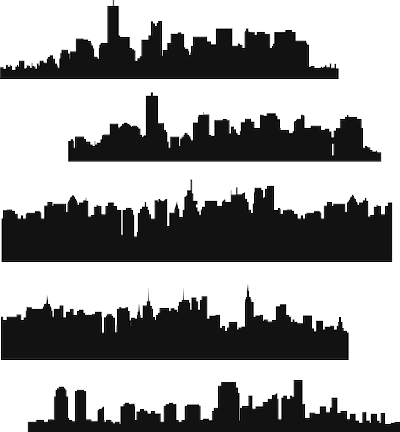 Zestaw Skyline Vector