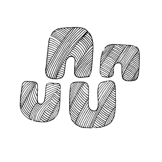 Plik wektorowy zestaw stylizowanych łuków narysowanych w linii