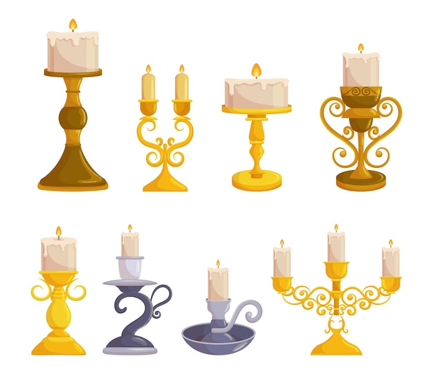 Zestaw świeczników W Stylu Vintage Wykonany Z żelaza Z Ozdobnymi Wzorami I Skomplikowanymi Detalami, Który Może Służyć Jako Oszałamiająca Ozdoba Centralna