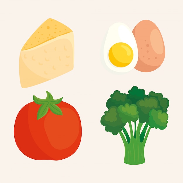 Zestaw świeżych Warzyw I Zdrowej żywności, Koncepcja Zdrowej żywności