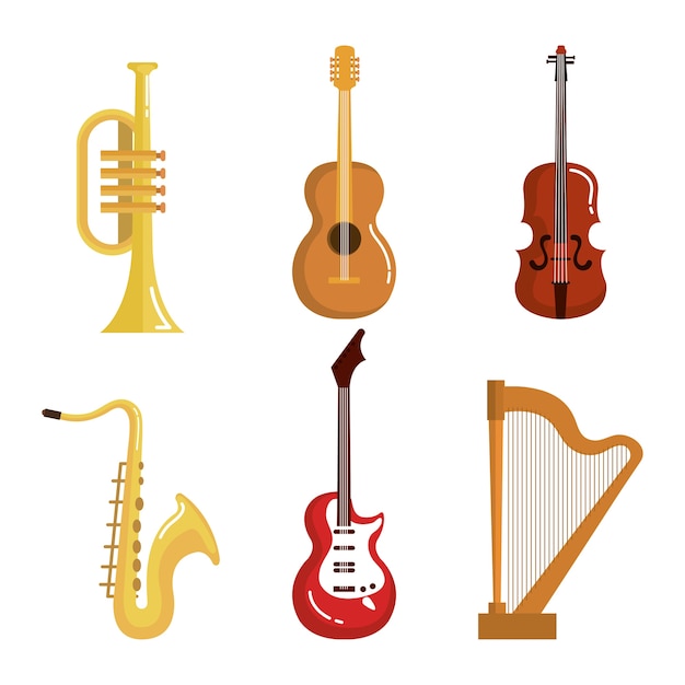 Zestaw Symboli Zdarzeń Instrumentów Muzycznych