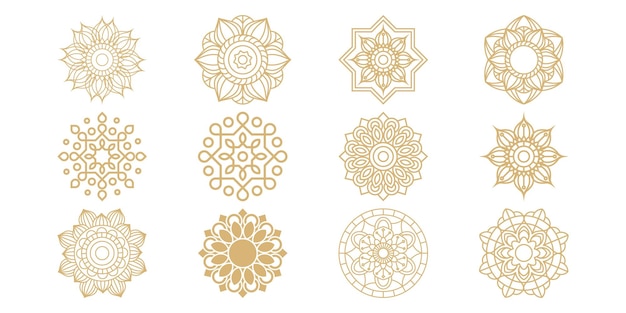Plik wektorowy zestaw szablonów projektów logo ozdoby abstrakcyjne symbole