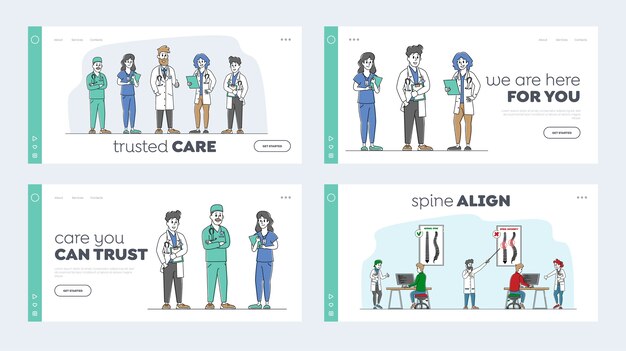 Zestaw Szablonów Strony Docelowej Diagnostyki Skoliozy