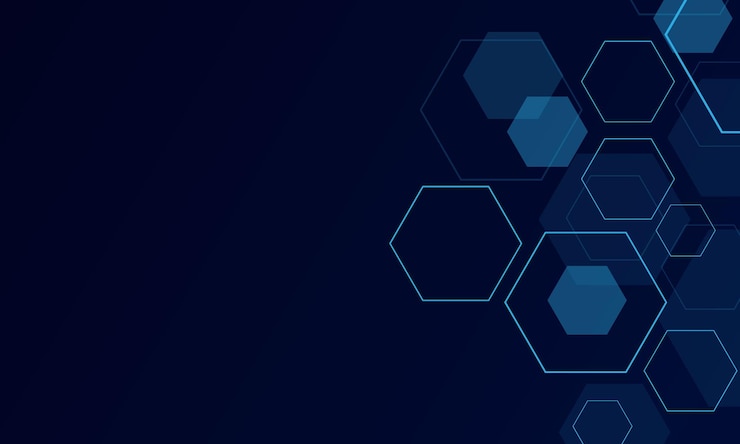 Wektor zestaw sześciokątnych komórek struktury chemii streszczenie tło cyfrowy futurystyczny minimalizm ilustracja wektorowa minimal