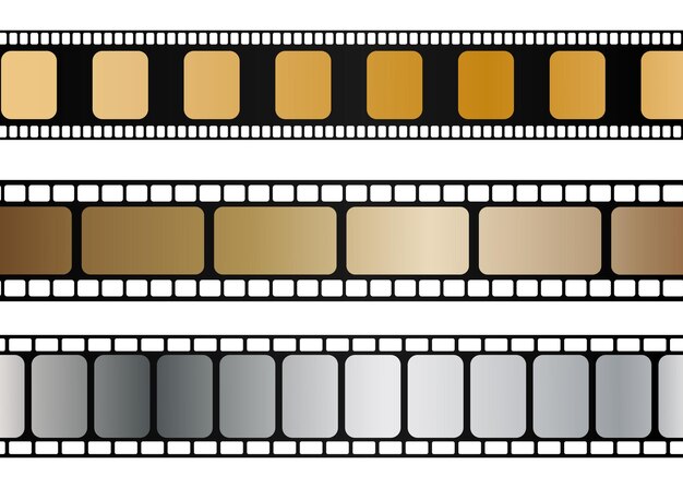 Zestaw taśm filmowych z gradientem