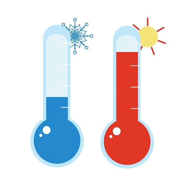 Plik wektorowy zestaw termometrów meteorologicznych