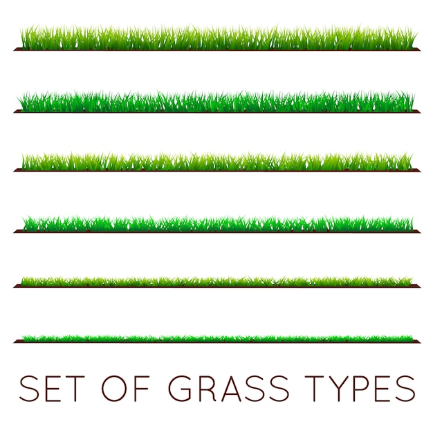Plik wektorowy zestaw tła zielonej trawy