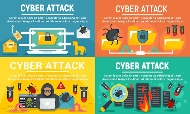 Zestaw Transparentu Nowoczesny Atak Cyber