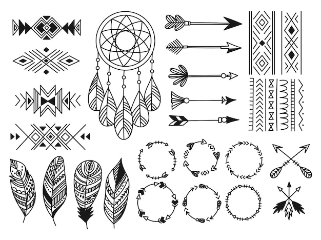 Plik wektorowy zestaw tribal design element