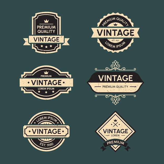 Plik wektorowy zestaw vintage odznaka etykiety