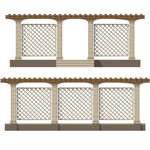 Zestaw wektora pergola