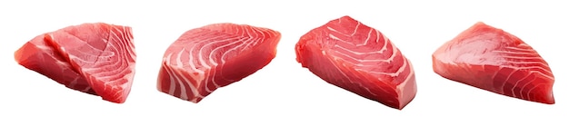 Plik wektorowy zestaw wektorów tuńczyka ahi izolowany na białym tle