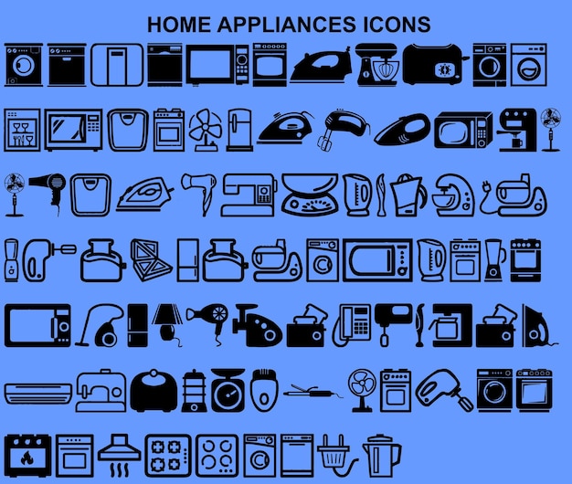 Plik wektorowy zestaw wektorów urządzeń domowych