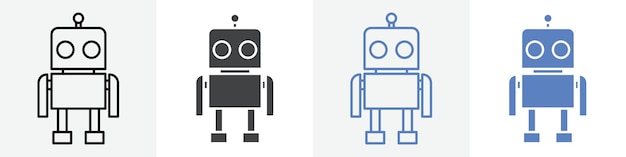 zestaw wektorowy ikon robota użyteczny dla sieci