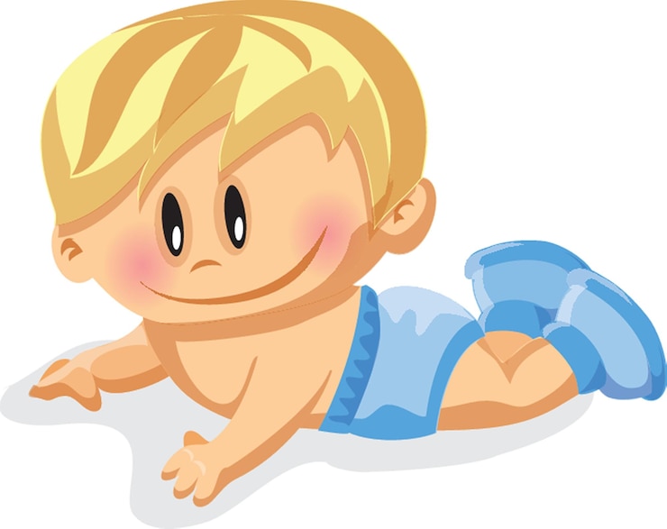 Wektor zestaw zaproszenia na baby shower z kreskówkową dziewczynką i balonami z helem na niebieskim i różowym tle to chłopiec to dziewczynka