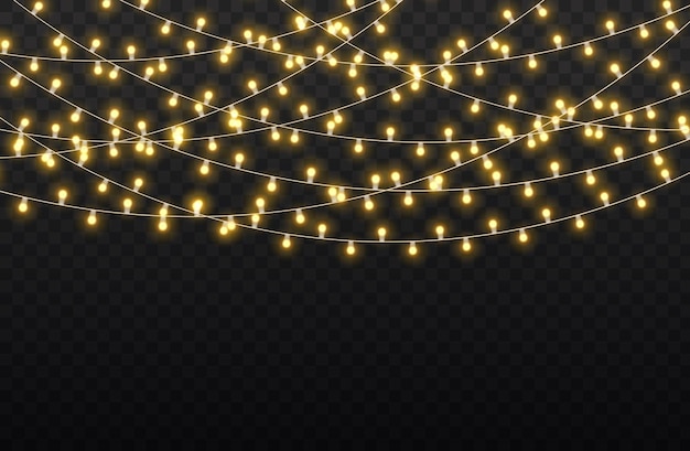 Zestaw złotej świątecznej świecącej girlandy led neonowa lampa sylwestrowa ozdoba świątecznych świateł